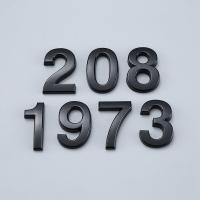 ▽ 1pc 0123456789 Modern black Plaque Number House Hotel Door Address Digits Sticker Plate Sign