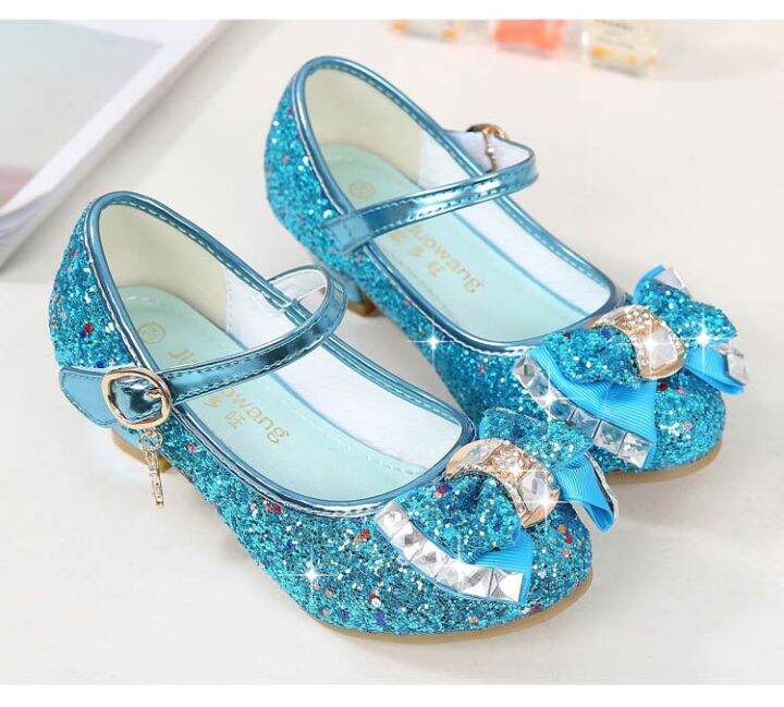 ulknn-princess-kids-leather-shoes-for-girls-flower-casual-glitter-children-high-heel-girls-shoes-butterfly-knot-blue-pink-silver