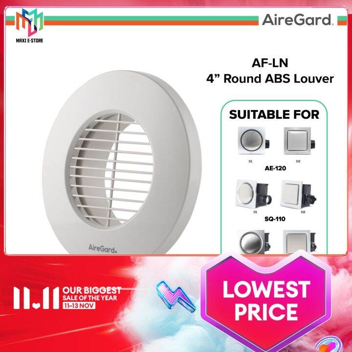 [DEMO CLEARANCE] AireGard AFLN Round Louver 4 Inch Accessories for Air