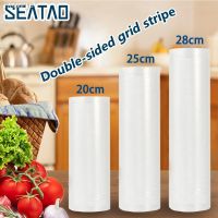 ✑❁₪ SEATAO High quality Double-sided textured Kitchen Food Vacuum Bag food Fresh Long Keeping storage Packaging Roll20/25/28cmx500cm