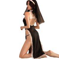 2023 Hot Womens Underwear Sexy Role-Playing Nun Uniform Cosplay Game Suit European And American Passion Sleeping Pajamas Suit