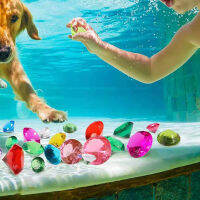 20pcs Diamond Diamond Diaming Diving Pool Pool ของเล่นจำลองเพชรจำลองด้วยหีบสมบัติ