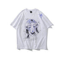 Women T-shirts Anime Printed Half-Sleeves Loose O-neck Oversized Female Tops 2021 Summer New Fashion y2k Casual Woman Clothes