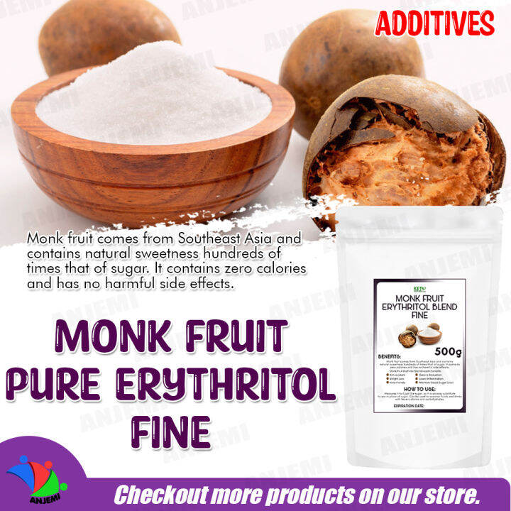 Monk Fruit Erythritol Blend Fine 500g Keto Diet, Sweetener, Low Carb