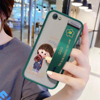 UCUC (สายรัดข้อมือ) เคสมือถือ เคสโทรศัพท์ เคส OPPO R9S การ์ตูน Coca-Cola น่ารักสาวน่ารักปลอกกันกระแทก Frosted กลับนุ่มขอบฝาครอบเลนส์ป้องกันเลนส์โทรศัพท์บางเฉียบเคสโทรศัพท์