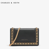 CHARLES and KEITH กระเป๋าสี่เหลี่ยมเล็ก CK2-70840146-1 กระเป๋าสะพายโซ่โลหะตกแต่ง