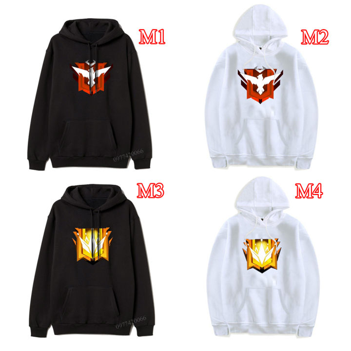 ào free fire 3D, áo hoodie freefire, logo rank thách đấu, rank ...