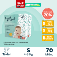 Combo 2 gói Tã Bỉm dán Rascal & Friends cho bé 4kg-8kg- Size S 70 miếng