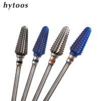 HYTOOS Tornado คาร์ไบด์ที่กรอเล็บบิต3/32เล็บสีม่วงครีบใบเลื่อยสำหรับงานตกแต่งเล็บมือลบอุปกรณ์เจลทาเล็บ