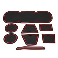 Anti-Slip Car Door Rubber Cup Cushion Red Gate Slot Pad for Toyota 86 Subaru BRZ GT86 FT86 Scion FR-S 2012-2019 Mat Accessories