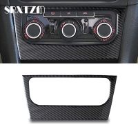 、‘】【’ Carbon Fiber Car Central Control Air Conditioning Frame Sticker For Vw Golf 6 R Mk6 2008-2012