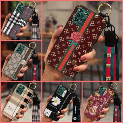 Small daisies Wristband Phone Case For ZTE Blade V30 Vita/V2022 TPU classic Simple Soft Wrist Strap Fashion Design New