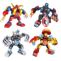 Marvel Building Blocks Capta Armor Mech Mini รุ่น Action Figure ใช้งานร่วมกับ boys Technic เมืองของเล่น Gift