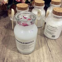 DD KK milk bath ingredients freeze-dried almond powder rose petal essential oil lavender grapefruit shower massage for fair skin