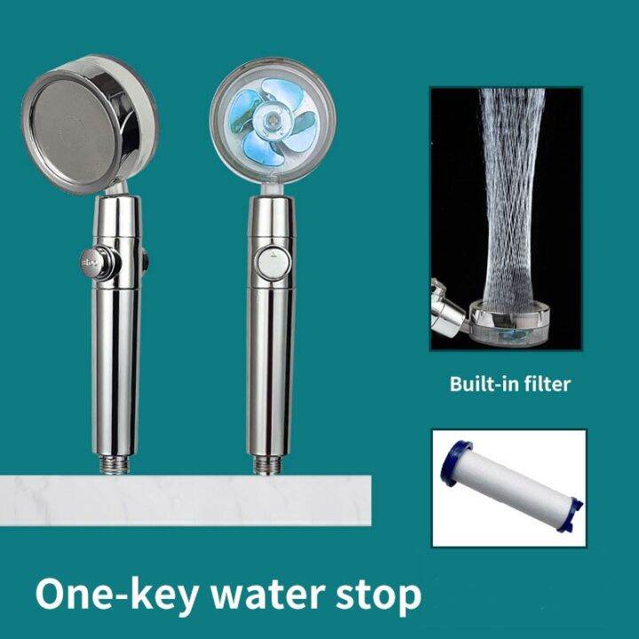2022 NEW HighPressure Shower Head Turbo Propeller Shower Head Water