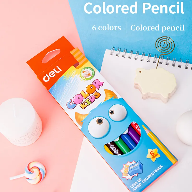 Deli Colour Kids 12 Jumbo Colour Pencils EC00600