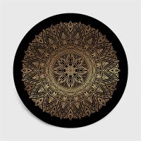 Classic European lamp retro black gold pattern living room bedroom round non-slip floor mat carpet