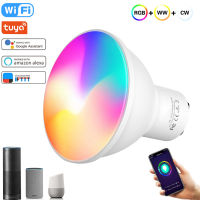 GU10 LED สมาร์ทหลอดไฟ 8W RGBW RGBWW ตกแต่ง Tuya WiFi Smart Life หลอดไฟ LED ทำงานร่วมกับ Alexa Google home Voice Control-dliqnzmdjasfg