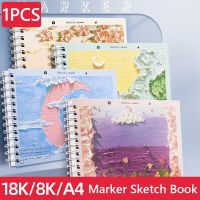 A4/18K/8K Coil Notebook Sketchbook For Watercolor Drawing Painting Graffiti Paper Marker Pen Sketch Book Stationery Art Supplies Note Books Pads