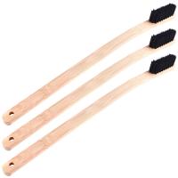 3X Auto Engine Cleaning Brush Car Rim Wheel Tire Cleaning Multi Function Bamboo Handle Mane Brushes Car Wash Cleaning