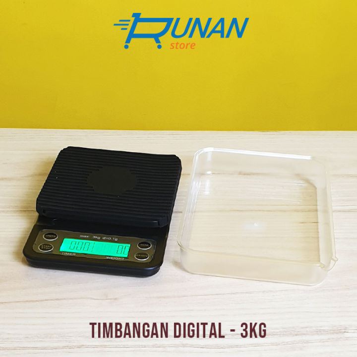 Timer Scale 3kg Timbangan Kopi Digital Timer Portable Coffee Scale