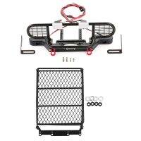 For TRX4 Metal Front Camel Trophy Bumper with 1/10 RC Car Rock Crawler Metal Roof Rack Luggage Carrier