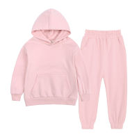 2-12 years old childrens clothing spring and autumn new boys and girls leisure sports pullover plush hooded suit sportswear swe