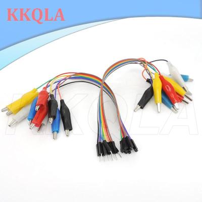 QKKQLA 20cm 30cm 10pin Male Female Double-end Alligator Crocodile Clips to jump jumper Wire Test Lead connector Cable DIY