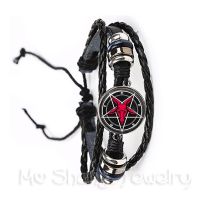 【HOT】✱ New Supernatural Glass Gothic Pendant Satanism Evil Occult Pentacle Jewelry Pagan