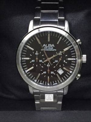 นาฬิกาข้อมือผู้ชายจับเวลา  ALBA รุ่น AT3103X1 Chronograph Mens Watches ตัวเรือนและสายสแตนเลส