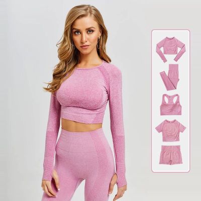 Women Vital Seamless Yoga Set Fitness Clothing Sportswear Woman Gym Leggings Push up legging Cropped Shirts Sports Suits