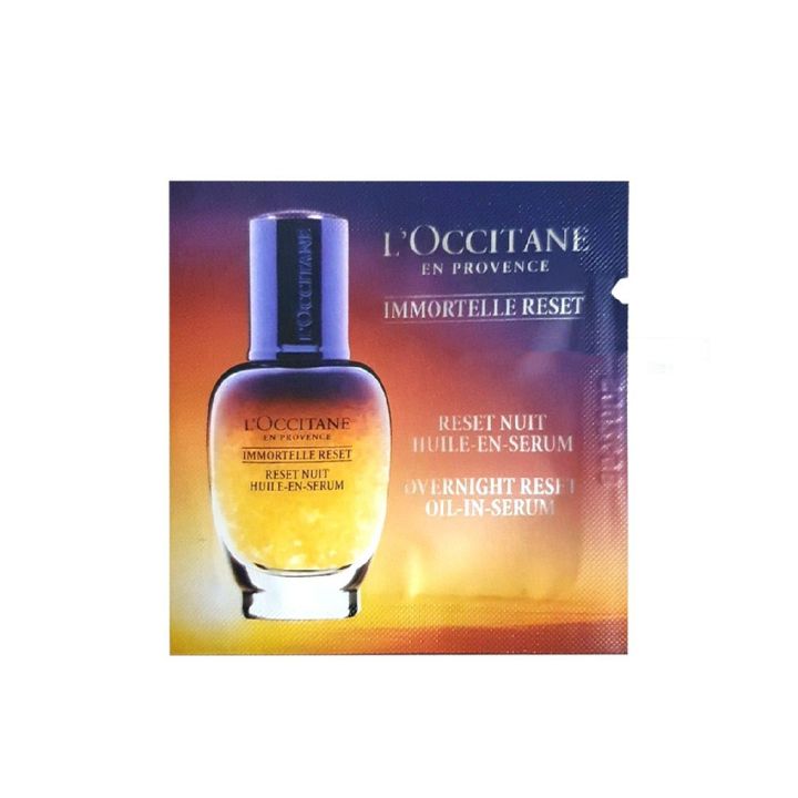 LOccitane Immortelle Reset Overnight Reset Eye Serum 2 ml. *tester เคาน์เตอร์ไทย เซรั่มบำรุงผิวรอบดวงตา อิมมอคแตล รีเซ็ต 2 มล. (อายเซรั่ม, อิมมอกแตล, ใต้ตาหมองคล้ำ)