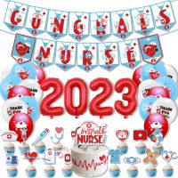 Nurses Day theme Doctors Party Garland Swirl Balloon Decoration Congrats Nurse Banner Cake Topper Supplies balloon set