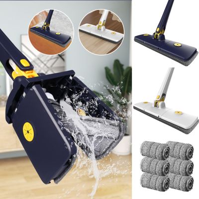 Cleaning Floor Mop 360 Rotating Automatic Squeezing Free Hand Washing Microfiber Mops Multipurpose Household Glass Dusting Tool