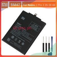 แบตเตอรี่ทดแทนสำหรับXiaomi Redmi 3 3S 3X Hongmi 4X Redmi3 Pro Redrice 3 BM47ของแท้แบตเตอรี่4100MAh..