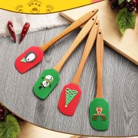 Christmas Series Cake Cream Spatula Santa Claus Silicone Pastry Scraper Non stick Butter Batter Mixer Kitchen Baking Accessories