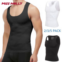 การบีบอัดเสื้อผู้ชายหน้าท้อง Shapewear Slimming Work Out Body Shaper เสื้อกั๊ก Gym Tank Top 2/3/4 Pack Undershirt s-3XL