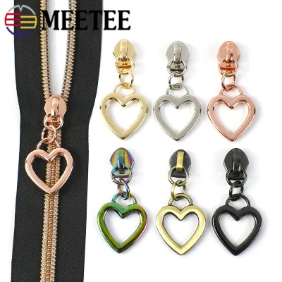◊✥ 10/20Pcs 5 Heart Zipper Puller Slider for Nylon Zippers Tape Decorative Bag Clothes Zip Head DIY Sewing Material Accessories