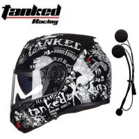 【LZ】▬❈☽  Capacete de motocicleta de corrida com bluetooth capacete aberto com lente dupla sem costura compatível com bluetooth material abs