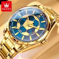 ZZOOI OLEVS 9949 New Quartz Watch for Men Luxury Football Design Stainless steel Waterproof Luminous Quartz Mens Watch reloj hombro