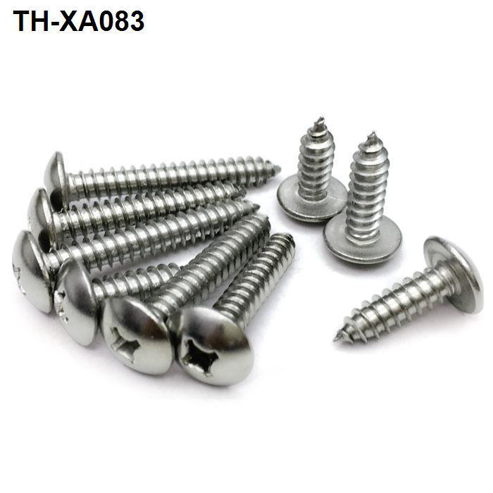 304-stainless-steel-self-drilling-screw-cross-big-flat-head-tapping-mushroom-pointed-tail-electronic-m4