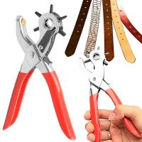 9 Inch Leather Belt Hole Punch Plier Eyelet Puncher Revolve Sewing Machine Bag for Watch Bands  Straps  Saddles  Leathercraft  Pliers