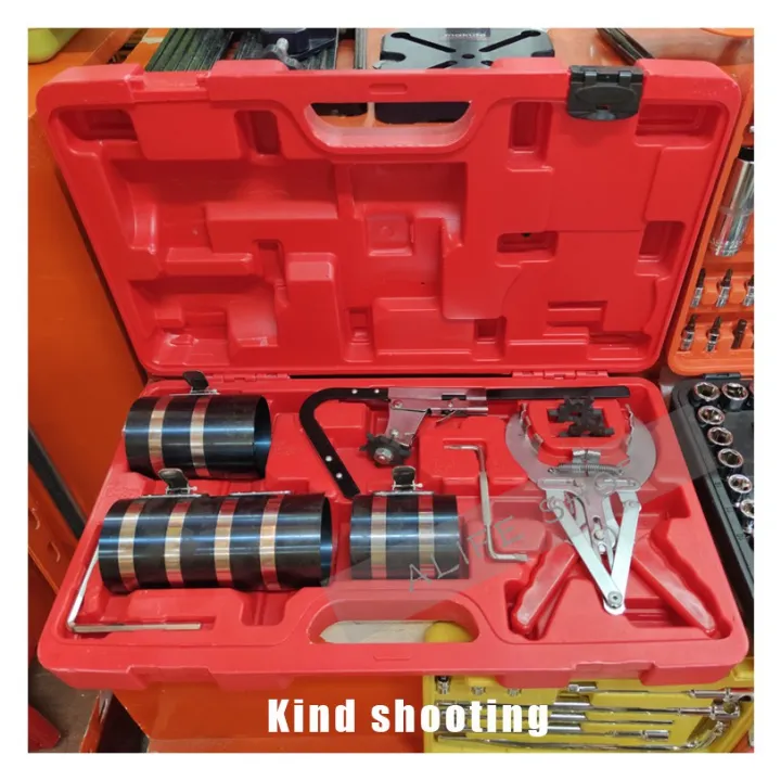 Piston Ring Service Set Cleaning Ring Expander Compressor Tool Set Fit for Auto Engine Motor