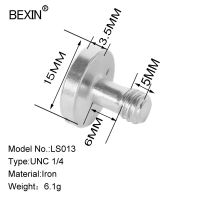 BEXIN ชุดสกรูไร้วงแหวน1/4นิ้ว,แผ่นตัวติดตั้งอะแดปเตอร์แบบแบนปลดเร็วสำหรับ DSLRS กล้องถ่ายรูปขาตั้งกล้อง