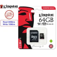 KINGSTON MICRO SD 64GB CLASS 10 ของแท้ 100%