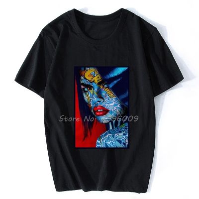 T Shirt Hot Sexy Pop Art Lichtenstein Warhol Art Men Cotton T Shirt Hip Hop Tees Tops Tshirt Harajuku Streetwear