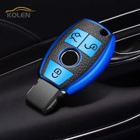 ✲۩◊ Leather TPU Car Smart Key Cover Case Fob For Mercedes Benz A B C R G Class GLK CLA GLA CLS SLK W204 W176 W251 W463 Holder Shell