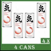 Genki Forest Sugar-Free Sparkling Lychee Fizzy Flavor 4 Cans CHI FOREST รสปาร์กลิงลิ้นจี่ฟอง, 0 น้ําตาล, 0 แคลอรี่, รสชาติ 100%, 11.15 fl oz Cans ( แพ็ค 4 )