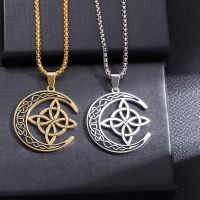 【YF】✈  Witch Knot Pendant Necklace Women\\s Trend Irish Wedding Jewelry