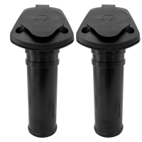 2Pcs Nylon Fishing Rod Holder Tackle Fishing Rod Fixed Device with Cap Cover Gasket Fishing Tackle Tool for Kayak Boat Canoe Marine Yacht